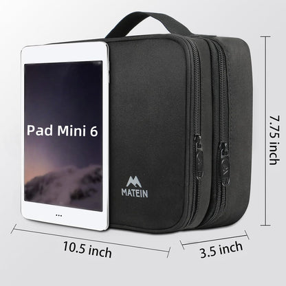Electronics Organizer Travel Case, Cable Organizer Bag, Black