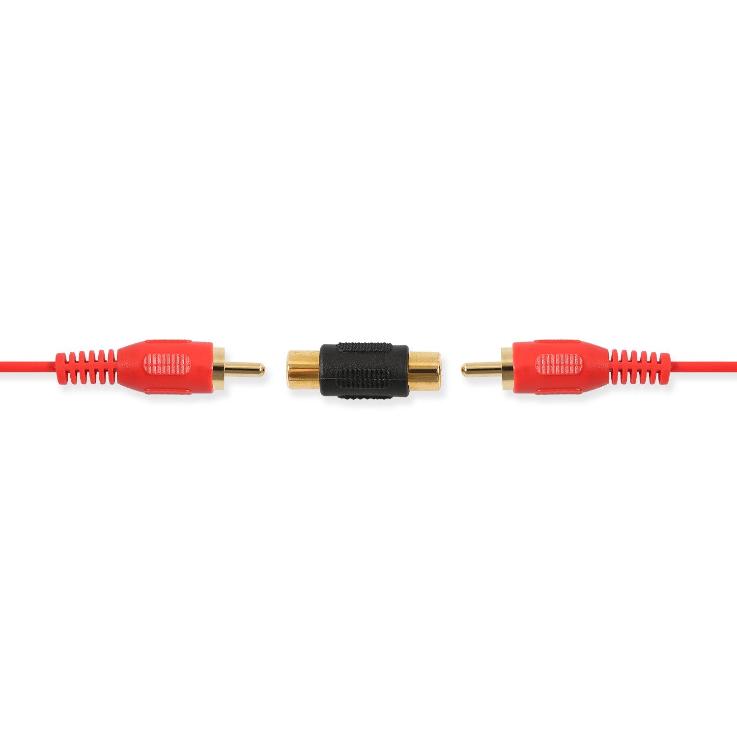 10-Pack Gold-Plated RCA Female to Female Couplers for Audio and Video Connectivity