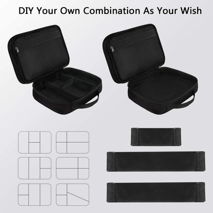 Electronics Organizer Travel Case, Cable Organizer Bag, Black