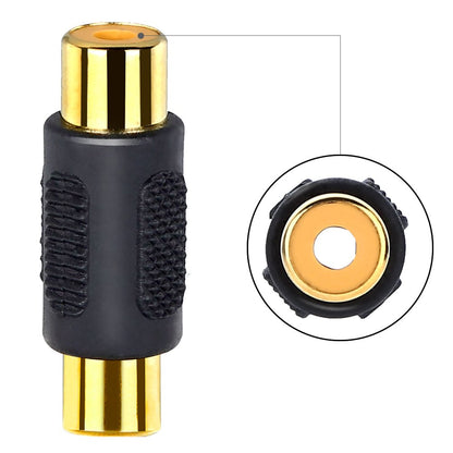 10-Pack Gold-Plated RCA Female to Female Couplers for Audio and Video Connectivity