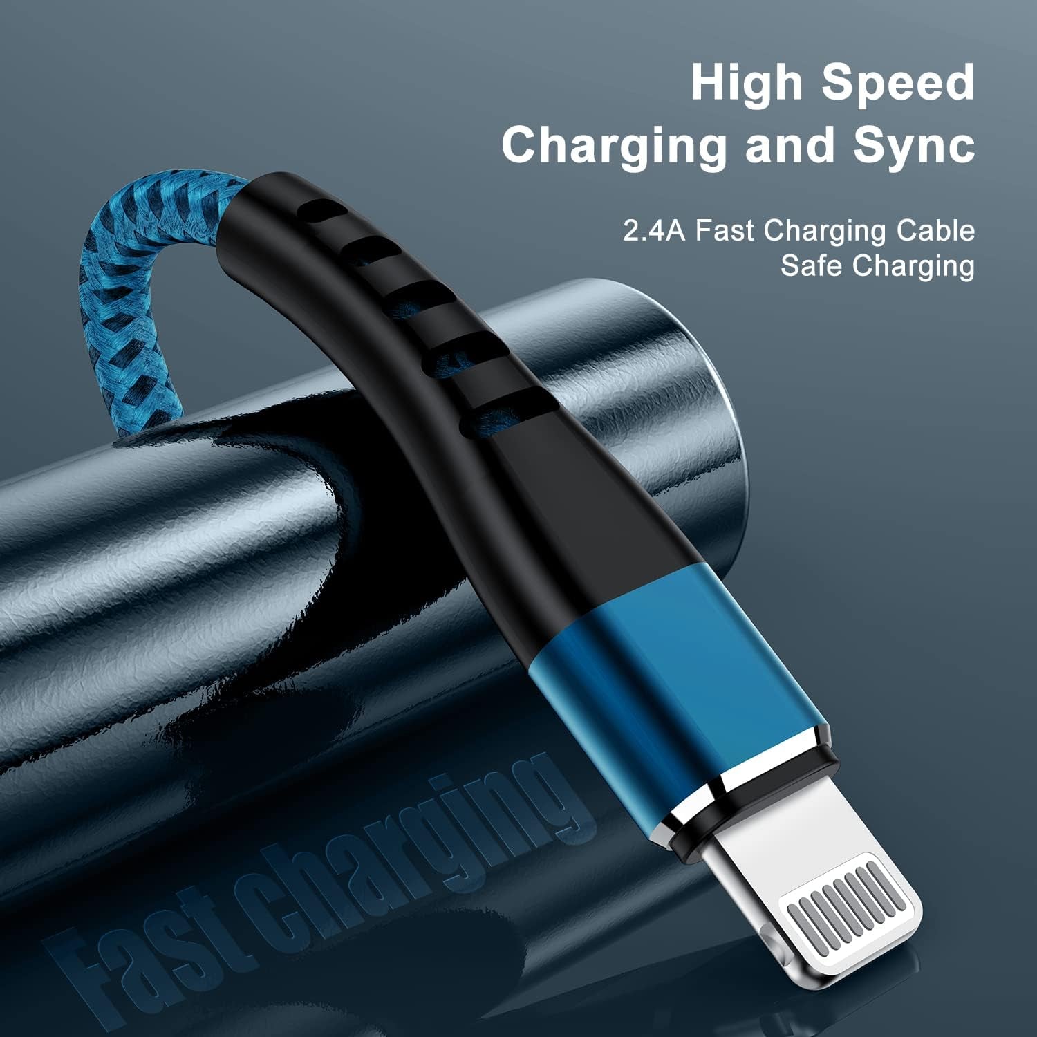 2-Pack 3FT Nylon Braided USB to Lightning Cable for iPhone 14