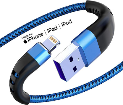2-Pack 3FT Nylon Braided USB to Lightning Cable for iPhone 14