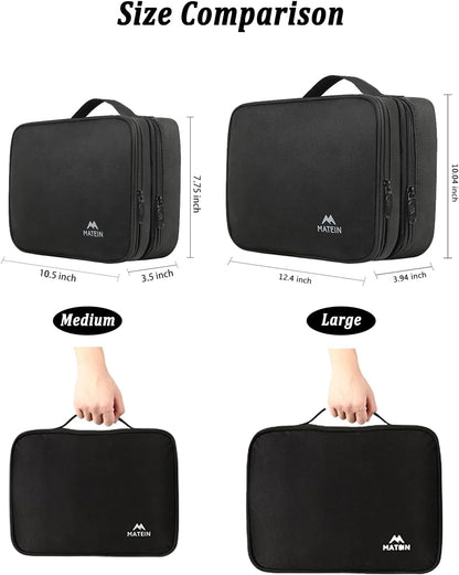 Electronics Organizer Travel Case, Cable Organizer Bag, Black