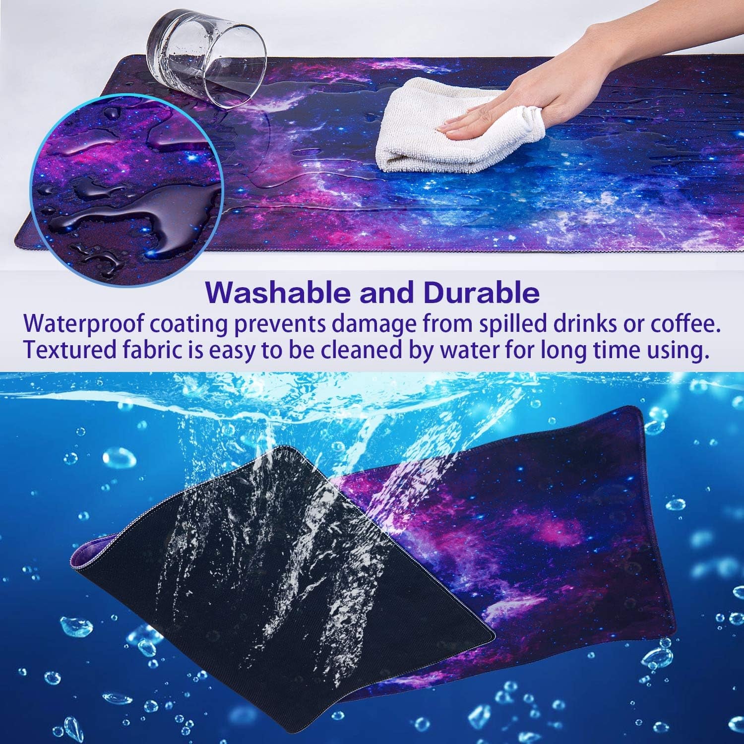 Large Gaming Mouse Pad, 31.5 x 15.7 Inches, Desk and Keyboard Mat