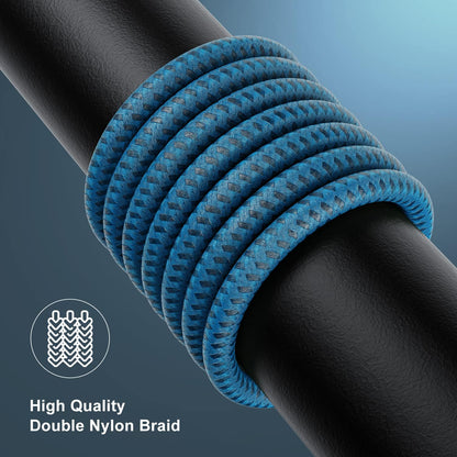 2-Pack 3FT Nylon Braided USB to Lightning Cable for iPhone 14
