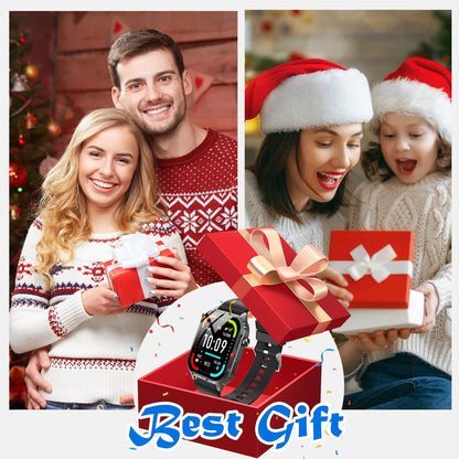 H5 Bluetooth Smart Watch with IP68 Waterproof Fitness Tracker for Men and Women - Black